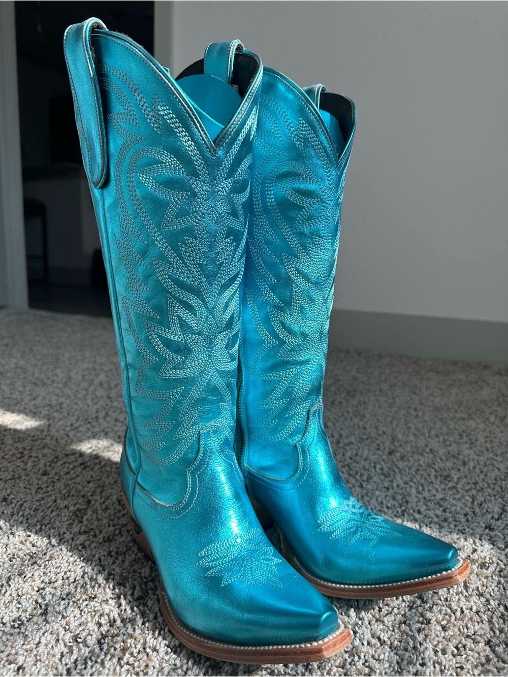 Lane Boots- Smokeshow Turquoise Metallic